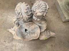 Garden Urn Planter with Cherub Decoration