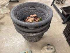 (3) Garden Pots and (4) Sprinklers