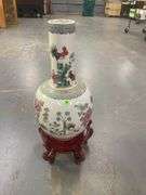 Decorative Porcelain Vase and Stand