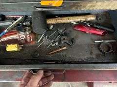 Red Metal Tool Box & Cabinet