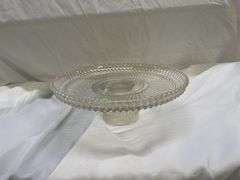 Elegant Clear Glass Pedestal Cake Stand