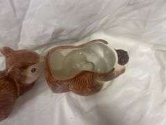 Squirrel Cookie Jar and Salt Shaker