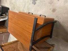 Small Wood Grain Finish Side Table with Drawers