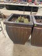 Pair of Large Pottery Decorative Garden Planters
