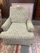 Upholstered Chair with Ottoman