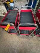 (2) Red Rolling Carts