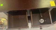 Small Dark Brown Wooden Side Table