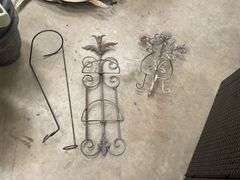 Metal Decorative Garden Trellis and Candle Holders