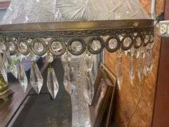 Cut Glass Floor Lamp with Crystal Prisms, WORKS
