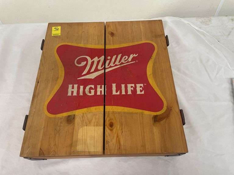 Miller High Life Dart Board Cabinet Set image