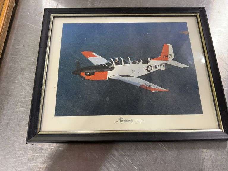 (4) Framed Airplane Pictures