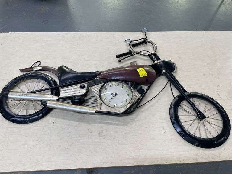 Decorative Motorcycle Clock image