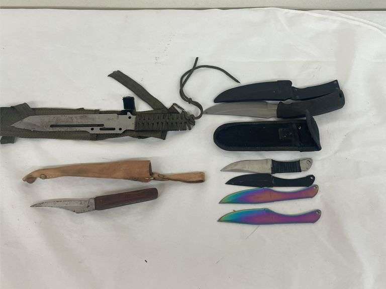 Collection of Knives - Fixed Blade, Throwing Knives, and More image