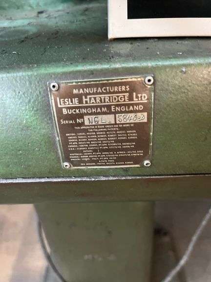 Leslie Hartridge Nozzle Tip Grinder