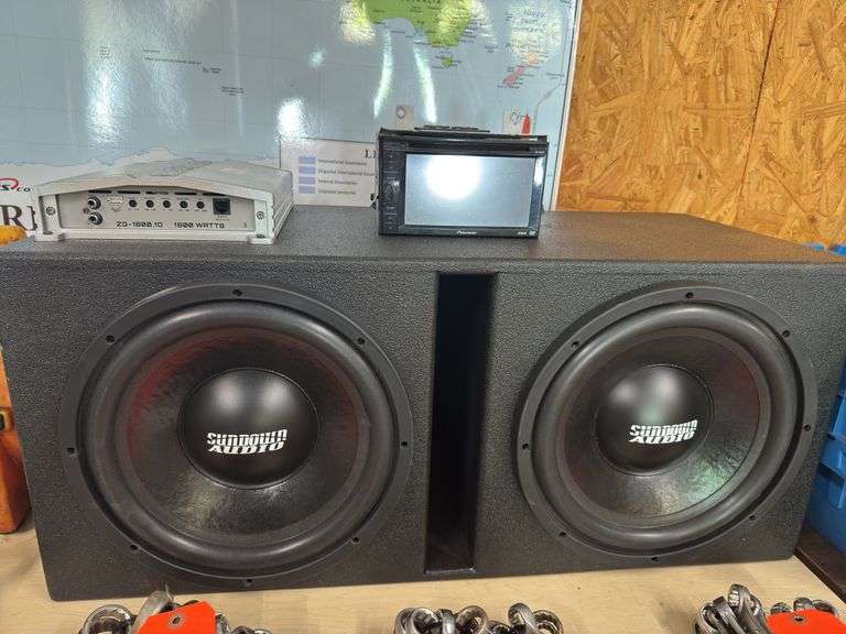 Speakers, Amp, and Radio image