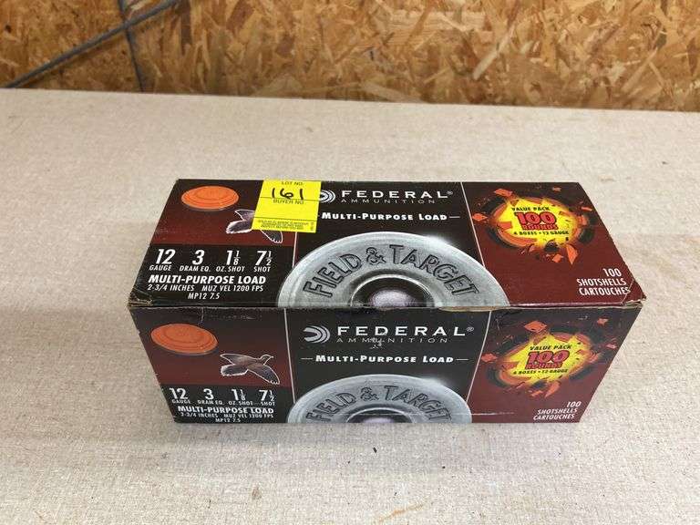 (4) Boxes of Federal 12 Gauge Shotgun Shells