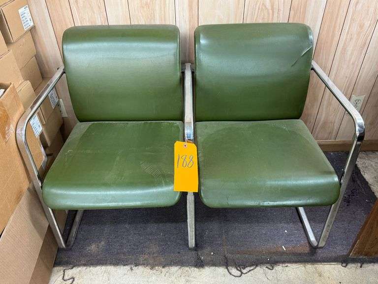 Double Green Chairs in One Frame