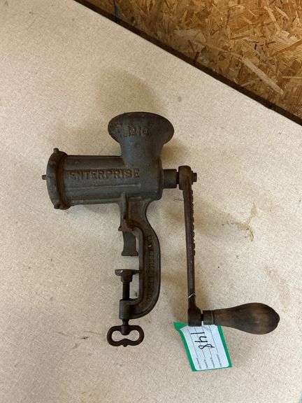 Antique Enterprise #10 Table Mounted Meat Grinder