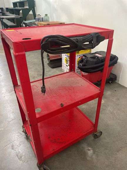 Red Wilson Rolling Utility Cart