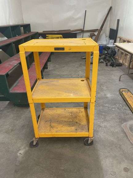 Yellow 3-Tier Rolling Cart image