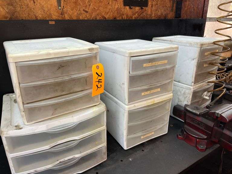 (3) Plastic Cabinets with Drawers