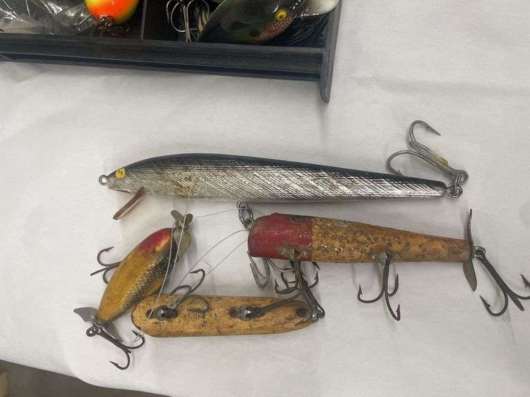 Large Collection of Fishing Lures in Tray