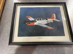 (4) Framed Airplane Pictures