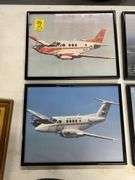 (4) Framed Airplane Pictures
