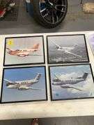 (4) Framed Airplane Pictures
