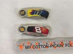 Two NASCAR Pocket Knives #8 and #17
