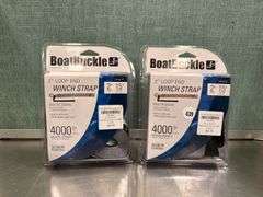 (2) Boat Buckle Winch Straps
