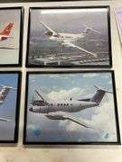 (4) Framed Airplane Pictures