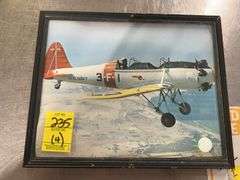(4) Framed Airplane Pictures