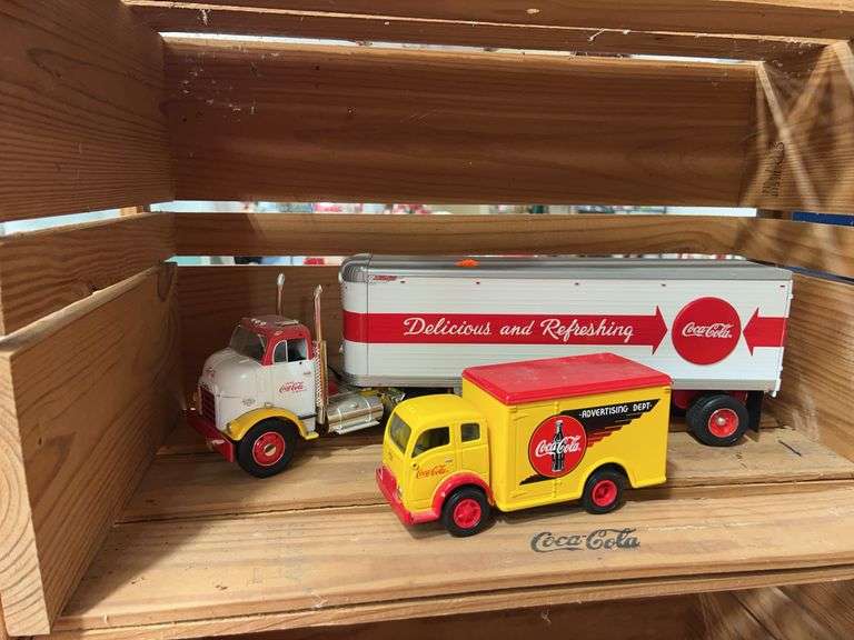 Coca-Cola Diecast Tractor Trailer & Advertising Truck image