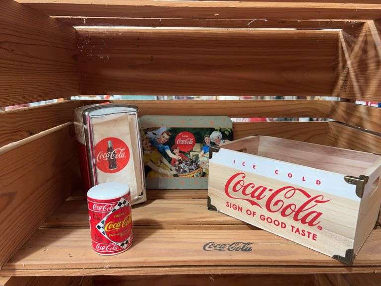 Coca-Cola Collectible Set: Napkin Holder, Tray & Salt Shaker image