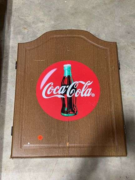 Coca-Cola Dartboard Cabinet with Darts image