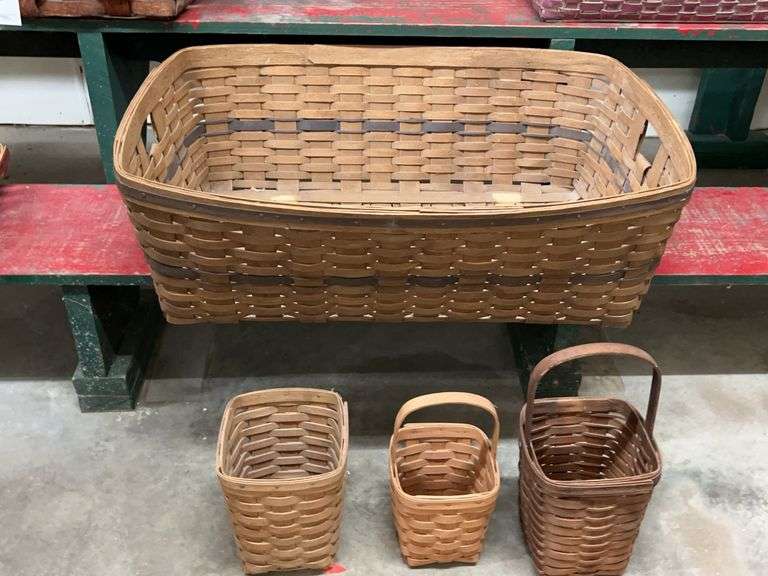 Set of 4 Longaberger Handwoven Baskets image