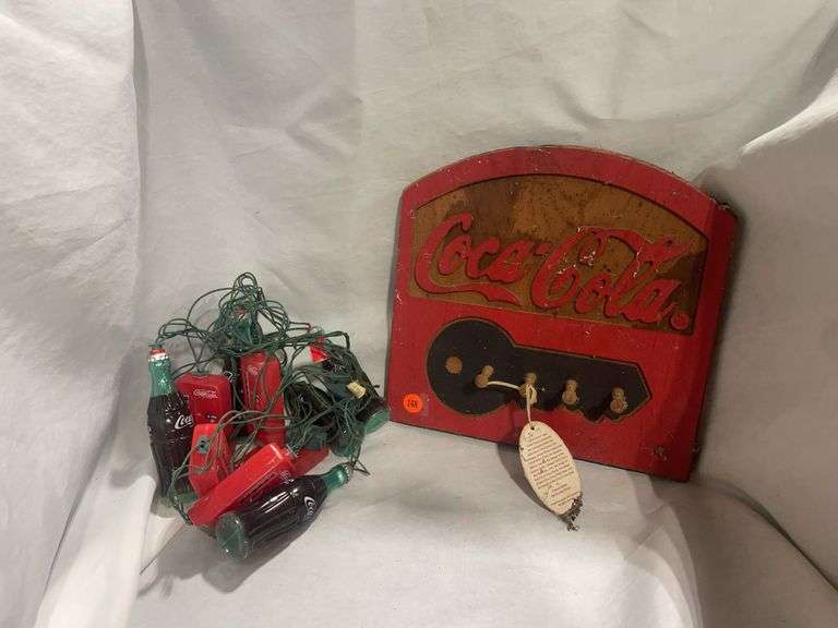 Coca-Cola String Lights and Wall Hanging Key Rack image