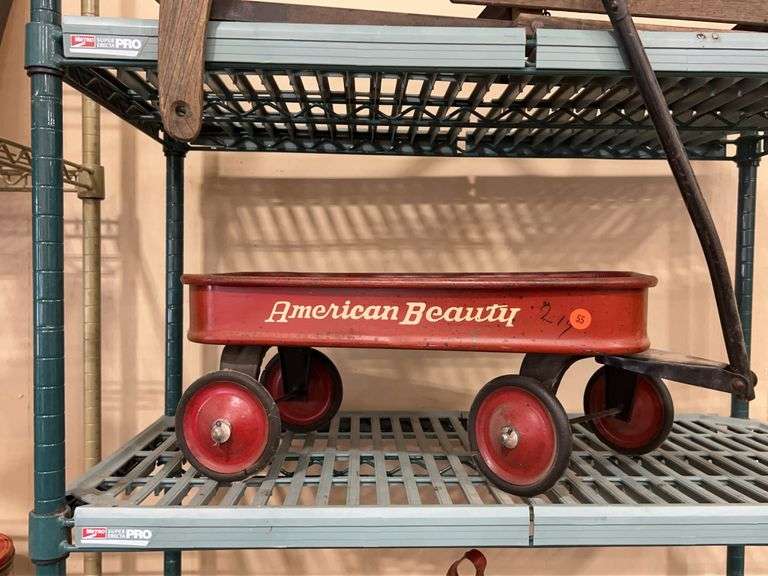 American Beauty Red Metal Wagon