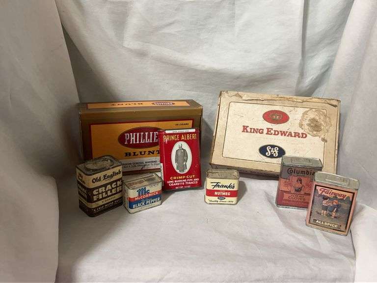Phillies, King Edward Cigars and Spice Tin Collection