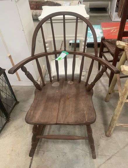 Wooden Spindle Windsor Style Rocking Chair image