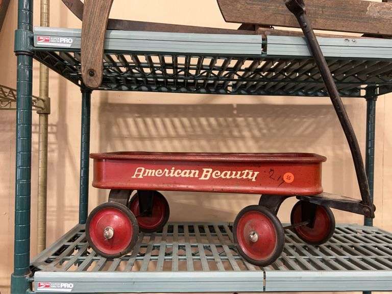 American Beauty Red Metal Wagon