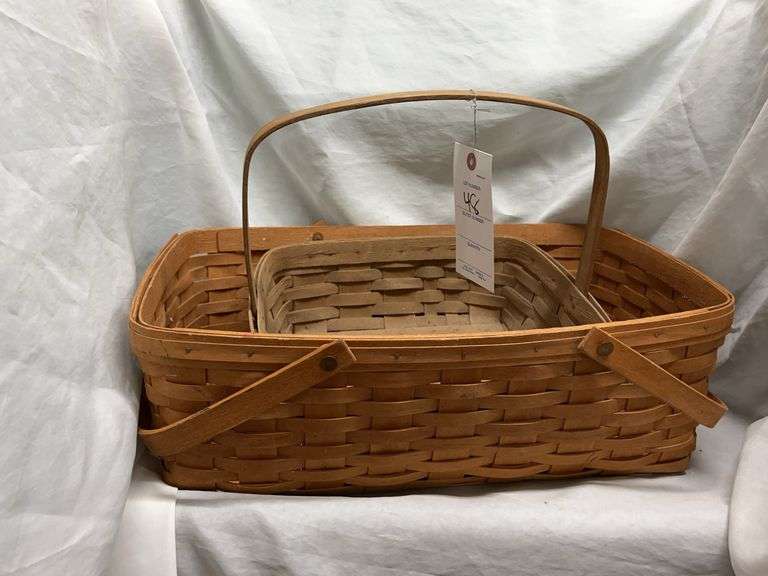 Two Handwoven Longaberger Baskets, 1993 and 1985