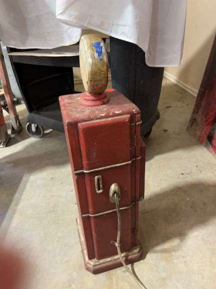 Gas Pump, Replica, Wood 27" H