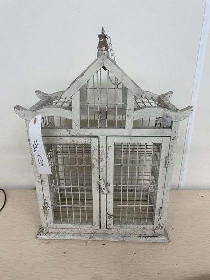Decorative Hanging Bird Cage with Double Doors