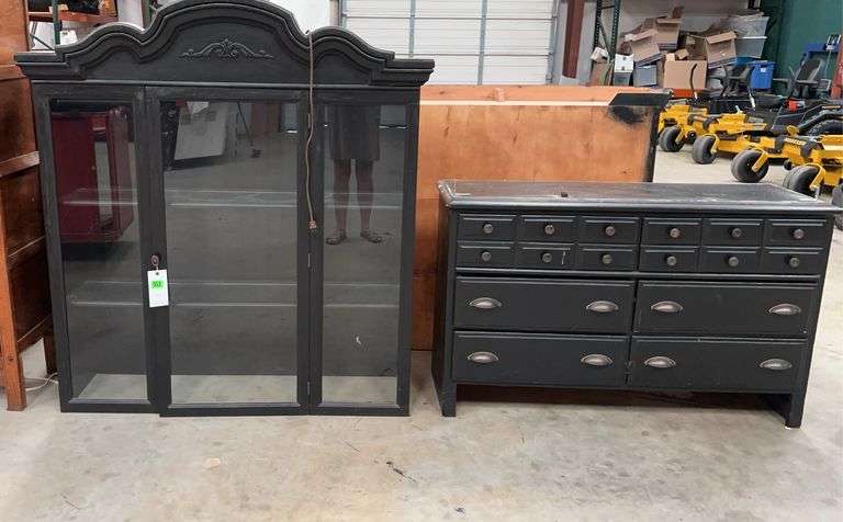 Black Wooden China Cabinet image