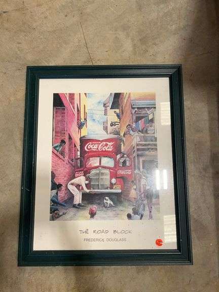 Framed "The Road Block" Coca-Cola Print by Frederick Douglass image