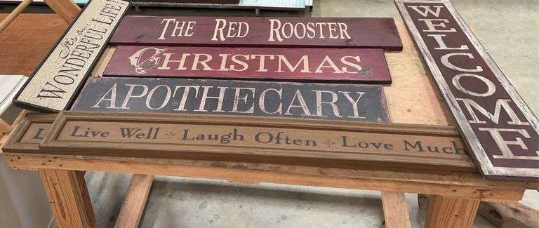Assorted Decorative Wooden Signs image