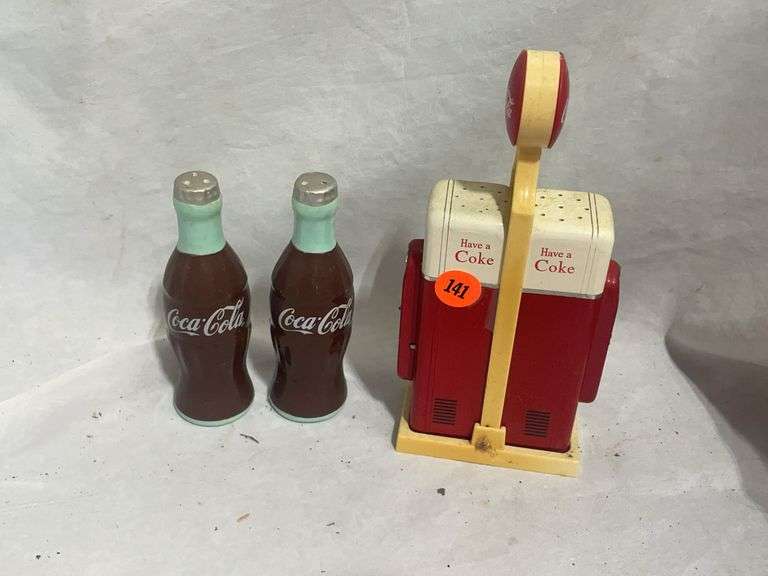 Coca-Cola Salt and Pepper Shakers - Gas Pump and Bottle Design image