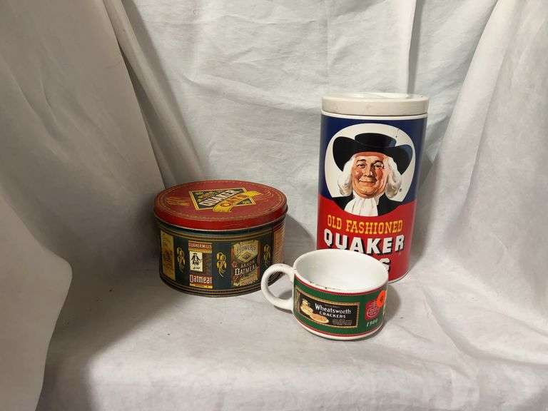Advertising Tins and Wheatsworth Cracker Mug